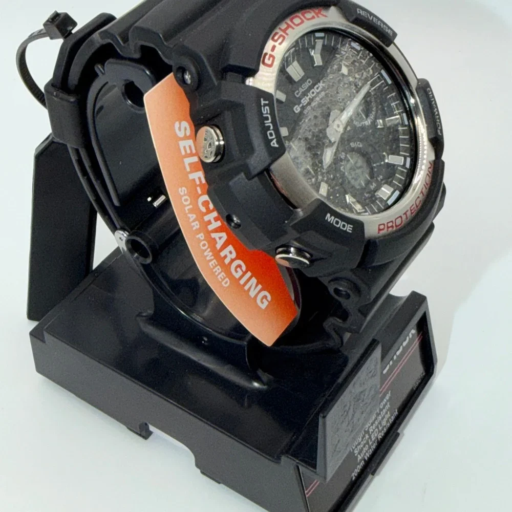 Casio G-Shock Watch Mens Black GAS100-1A Tough Solar Sport